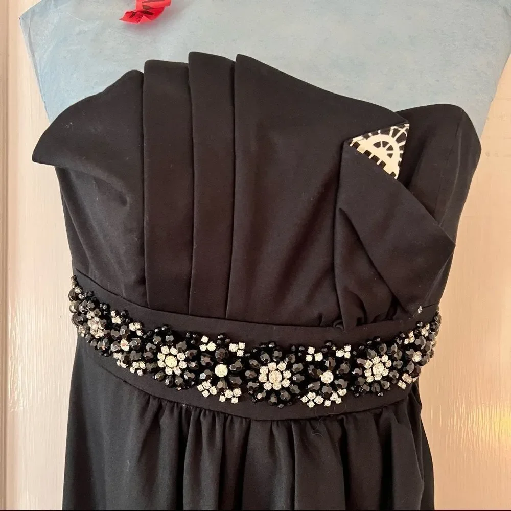 Lilly Pulitzer Crystal Late Night Toile Embellished Strapless Dress - Picture 2 of 11